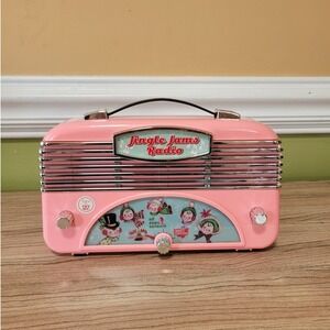 Mr. Christmas Jingle Jams Radio Pink Retro Look 10.5" Wide Talking 9 Songs